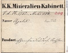 Etiketten zu Apatit (NHMW-MIN-Am235)